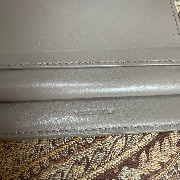 Celine Paris Light Gray Pebbled Leather Trifold Wallet Authentic Made in Italy - Picture 12 of 16